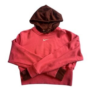 Nike Sportswear Icon Clash Cropped Women’s Red Two Tone Hoodie Sz M